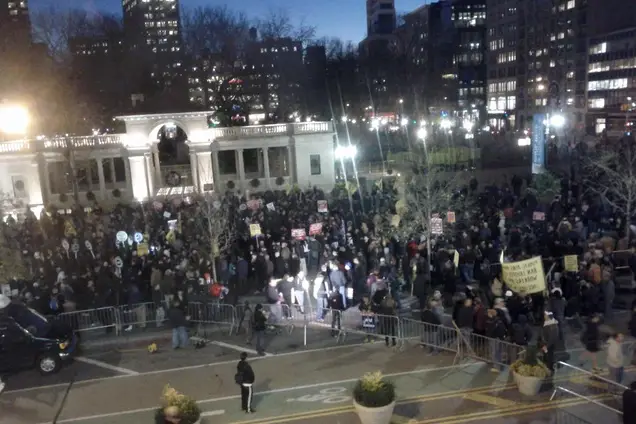 Protesters massing at Union Square